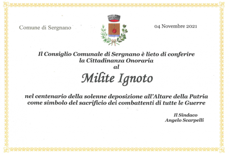 CITTADINANZA ONORARI AMILITEI GNOTO